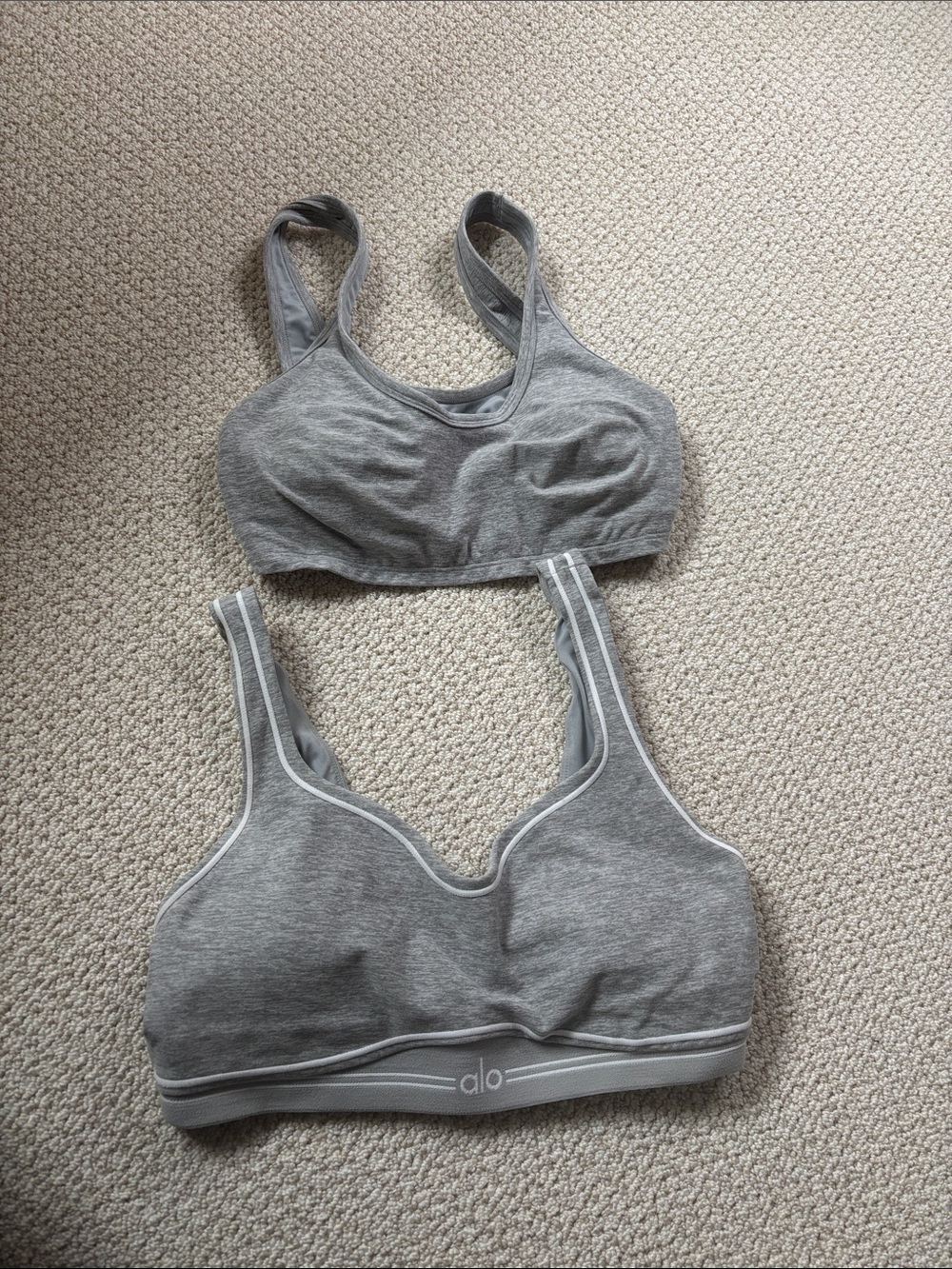 Set of two gray Alo bras size medium